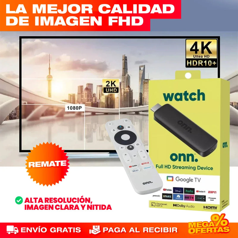 CONVERTIDOR SMART TV DE GOOGLE CON CONTROL REMOTO