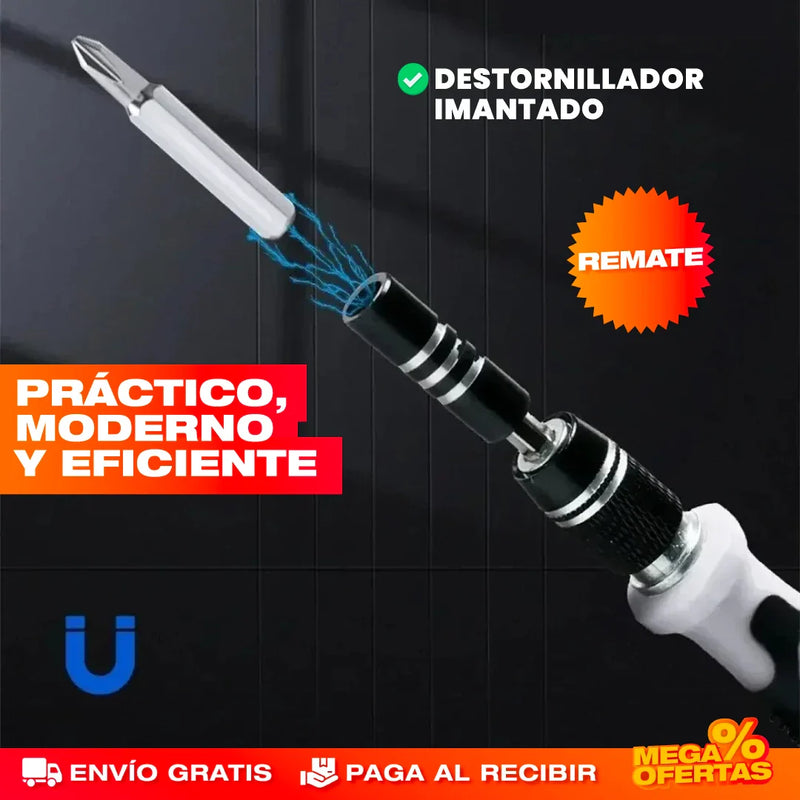KIT DESTORNILLADORES MAGNÉTICOS 110 PIEZAS