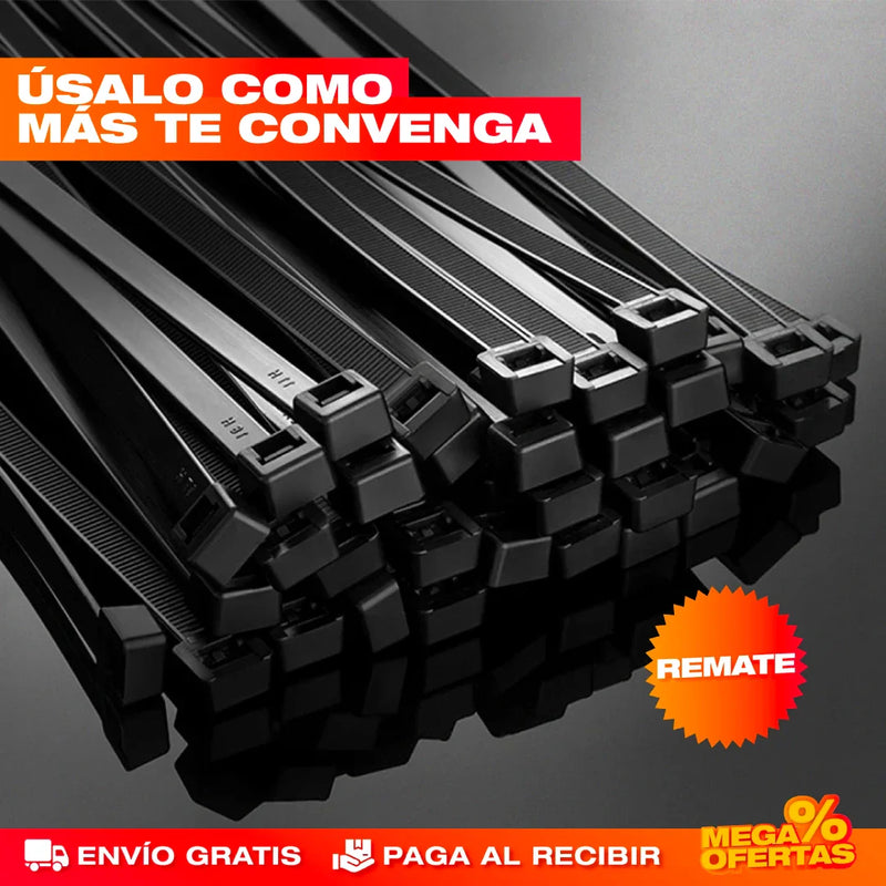 SET DE 200 CINCHOS PLÁSTICOS AUTOBLOCANTES