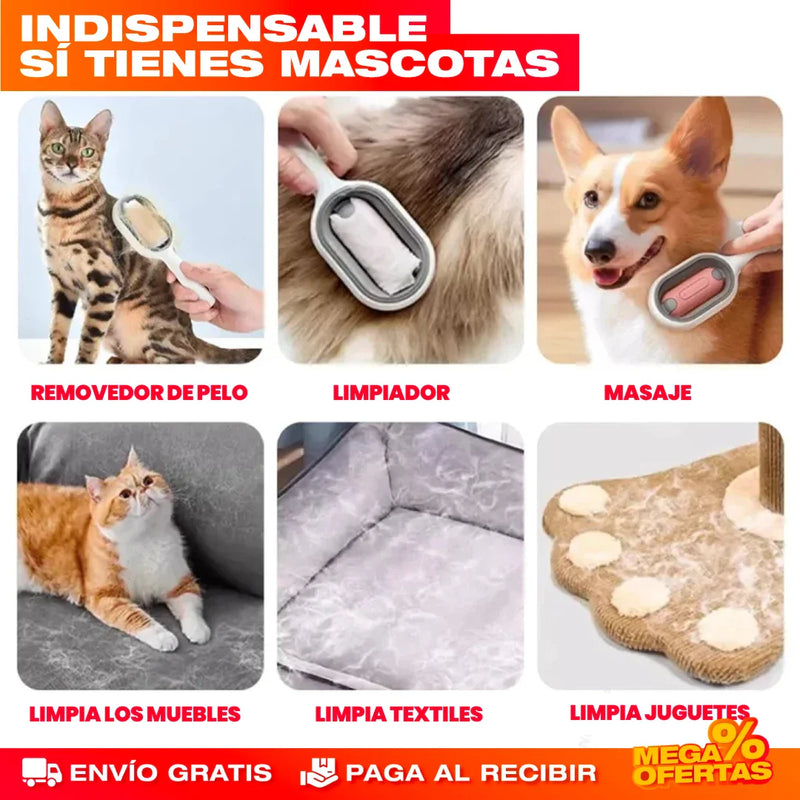 CEPILLO 2 EN 1 PARA PELOS DE MASCOTAS