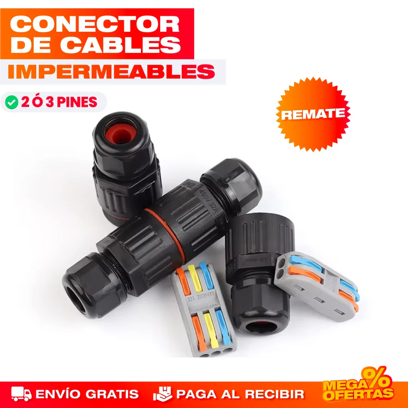 CONECTORES DE CABLES IMPERMEABLE IP68