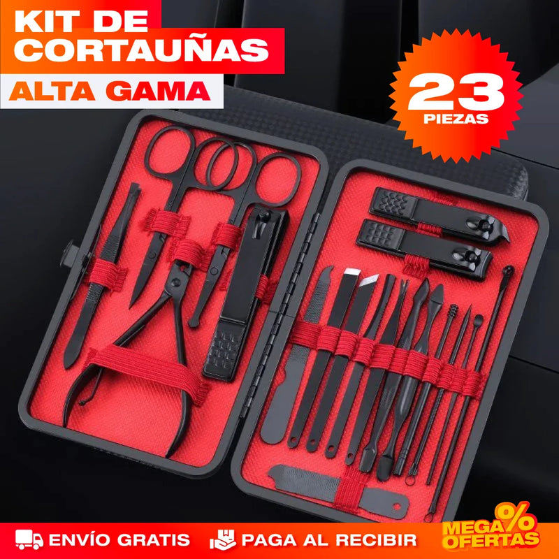 KIT CORTAUÑAS DE 23 PIEZAS ALTA GAMA