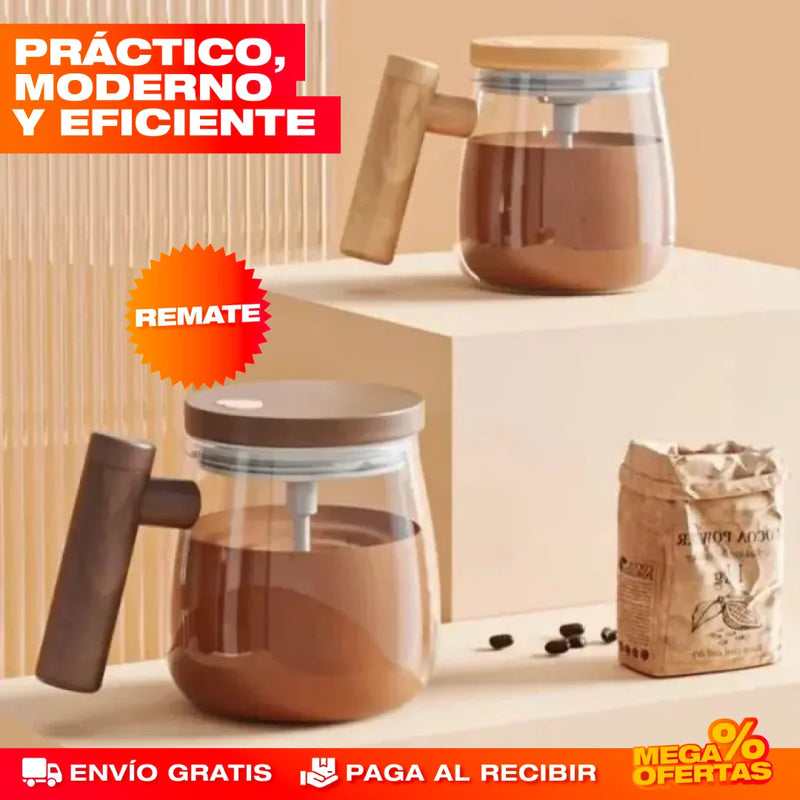 MUG MEZCLADOR DE VIDRIO RECARGABLE