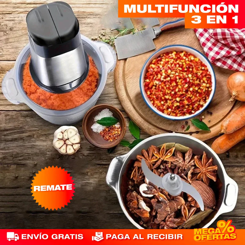 MOLINO PICADOR ELÉCTRICO ACERO INOXIDABLE 2 LITROS