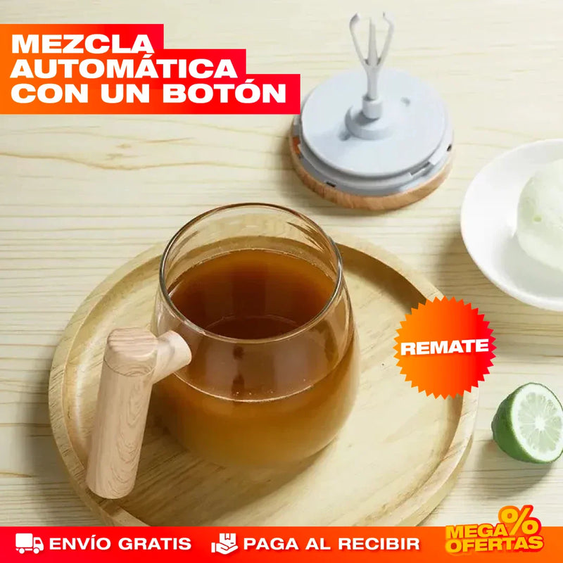 MUG MEZCLADOR DE VIDRIO RECARGABLE