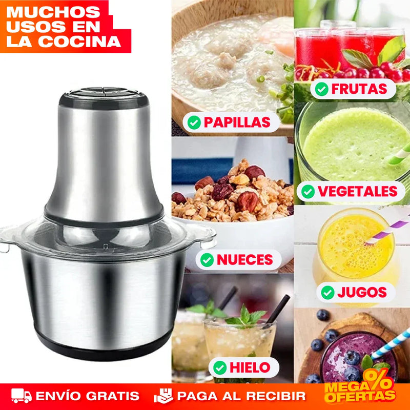 MOLINO PICADOR ELÉCTRICO ACERO INOXIDABLE 2 LITROS