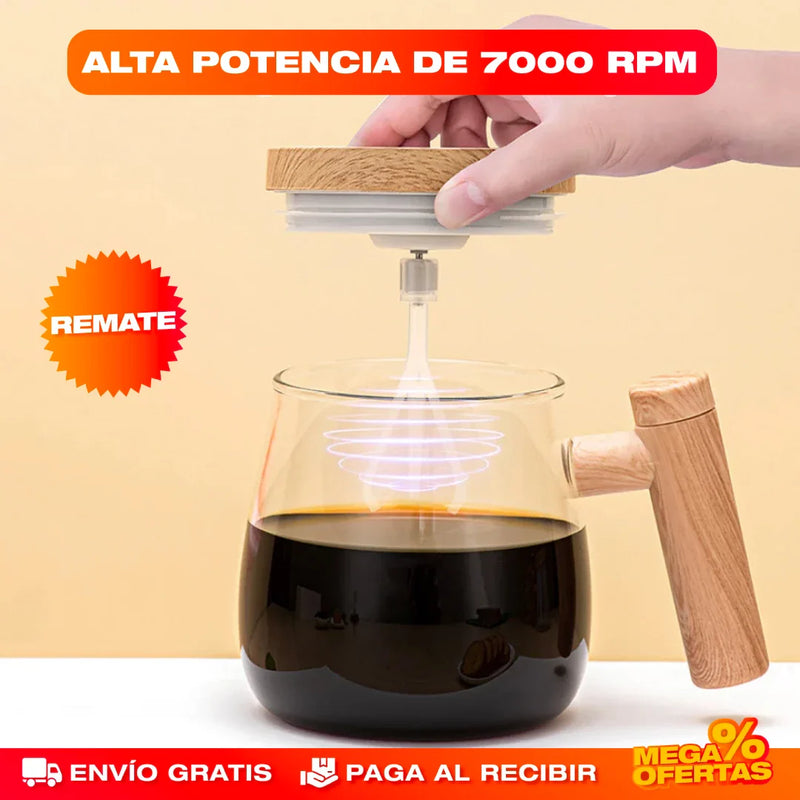 MUG MEZCLADOR DE VIDRIO RECARGABLE